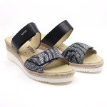 Vital slipper zwart leder 55810